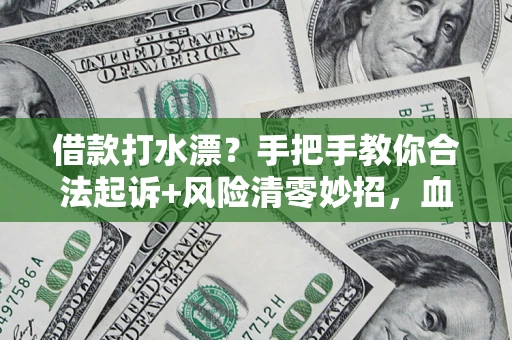 武汉借款打水漂？手把手教你合法起诉+风险清零妙招，血泪教训换来的干货！