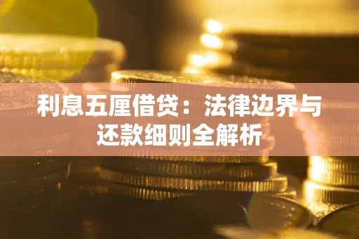 武汉利息五厘借贷：法律边界与还款细则全解析