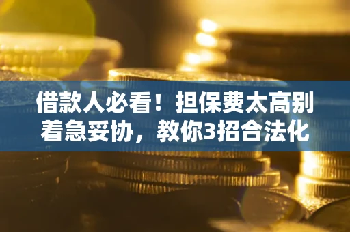 武汉借款人必看！担保费太高别着急妥协，教你3招合法化解