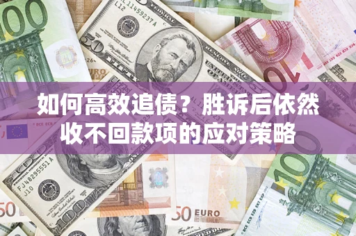 武汉如何高效追债？胜诉后依然收不回款项的应对策略