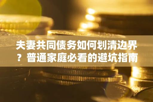 武汉夫妻共同债务如何划清边界？普通家庭必看的避坑指南