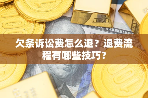 武汉欠条诉讼费怎么退？退费流程有哪些技巧？