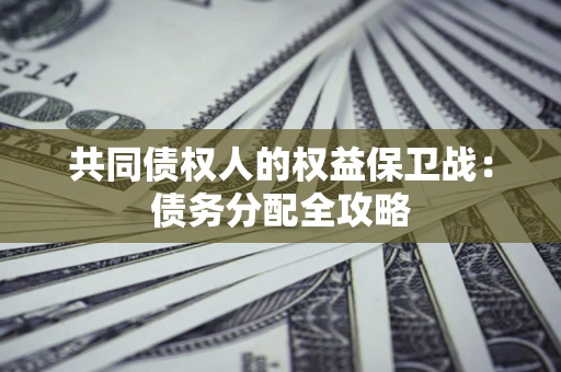 武汉共同债权人的权益保卫战：债务分配全攻略