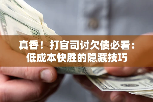 武汉真香！打官司讨欠债必看：低成本快胜的隐藏技巧
